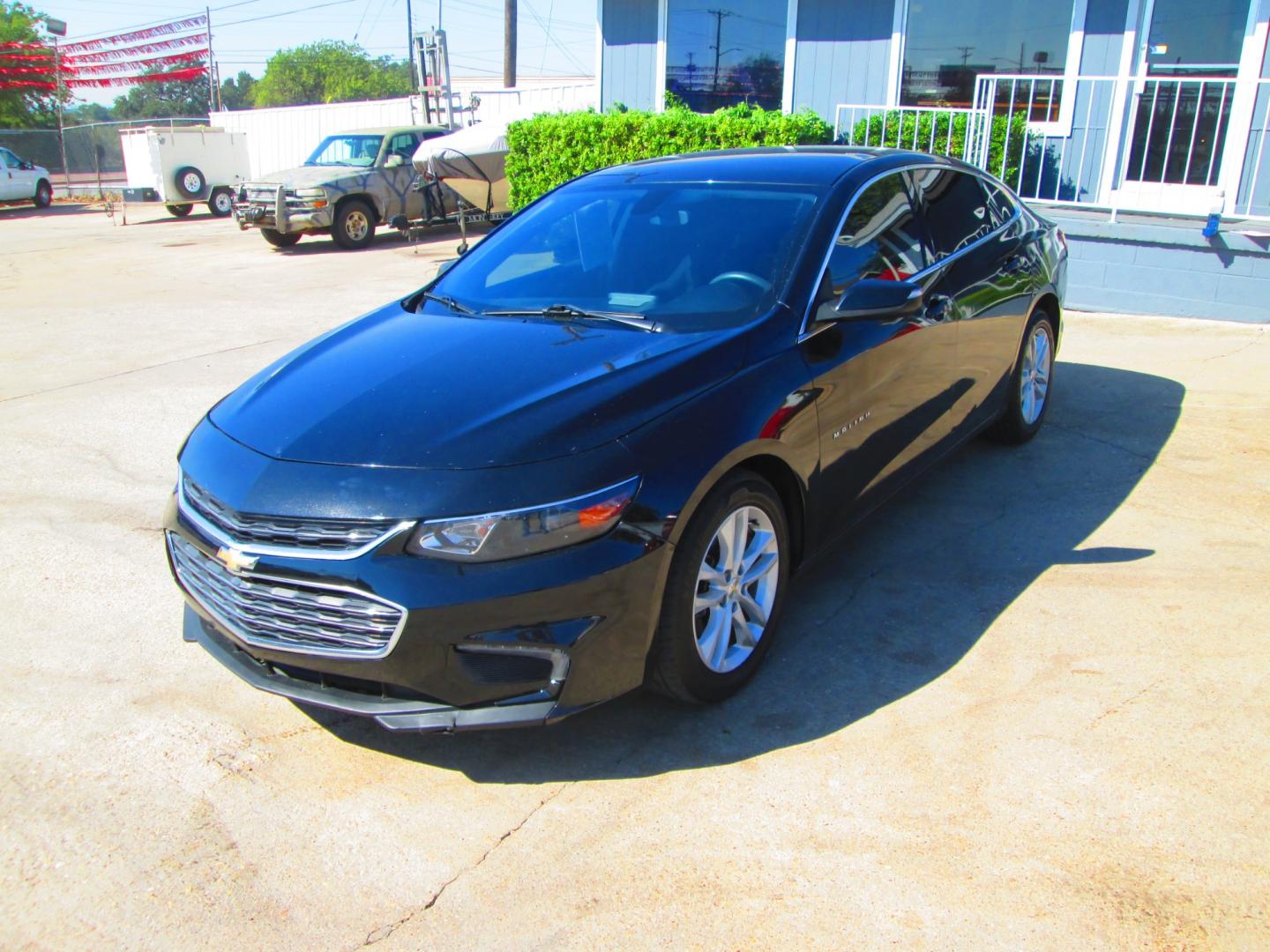 2018 BLACK Chevrolet Malibu LT (1G1ZD5ST3JF) with an 1.5L L4 DOHC 16V engine, 6A transmission, located at 1815 NE 28th St., Fort Worth, TX, 76106, (817) 625-6251, 32.795582, -97.333069 - Photo#0